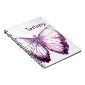 Individuelle Name Schönes SchmetterlingsNotebook Notizblock (Rechte Seite)