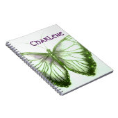 Individuelle Name Schönes SchmetterlingsNotebook Notizblock (Rechte Seite)