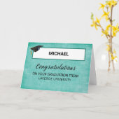 Individuelle Name School Graduate Herzlichen Glück Karte (Gelbe Blume)