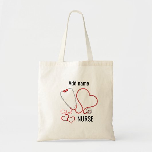 Individuelle Name School Nurse's Personalisierte R Tragetasche (Vorne)