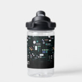 Individuelle Name School of Computer Circuit Board Trinkflasche (Rückseite)