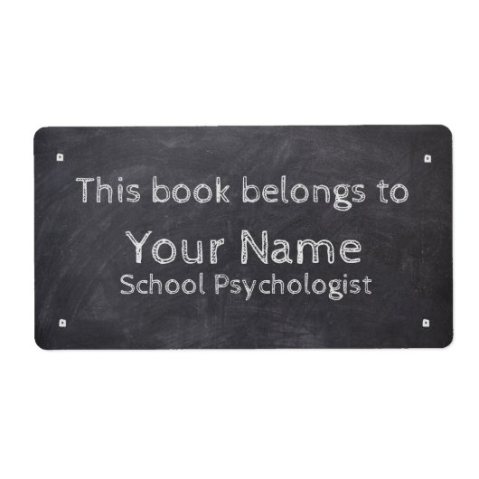 Individuelle Name School Psychologin Chalkboard La (Vorne)