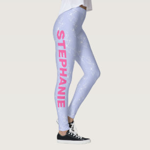 Individuelle Name School Team Light blue white Blu Leggings