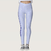 Individuelle Name School Team Light blue white Blu Leggings (Vorderseite)