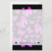 Individuelle Name + Schwarm künstlerischer Schmett Briefpapier (Vorne/Hinten)