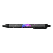 Individuelle Name Schwarz/Lila Galaxy Einhorn Pen Kugelschreiber (Unterseite)