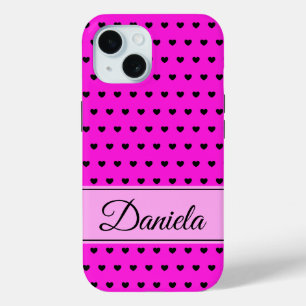 Individuelle Name Schwarz/Rosa Case-Mate iPhone Hülle