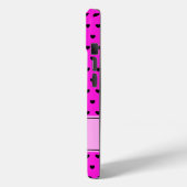 Individuelle Name Schwarz/Rosa Case-Mate iPhone Hülle (Rückseite / Links)