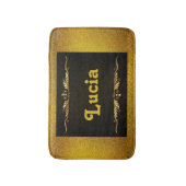 Individuelle Name, schwarz und goldfarben Badematte (Vorderseite Vertikal)