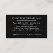 Individuelle Name Schwarz-Weiß-Hirsch-Antler-Monog Visitenkarte (Rückseite)