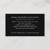 Individuelle Name Schwarz-Weiß-Hirsch-Antler-Monog Visitenkarte (Rückseite)