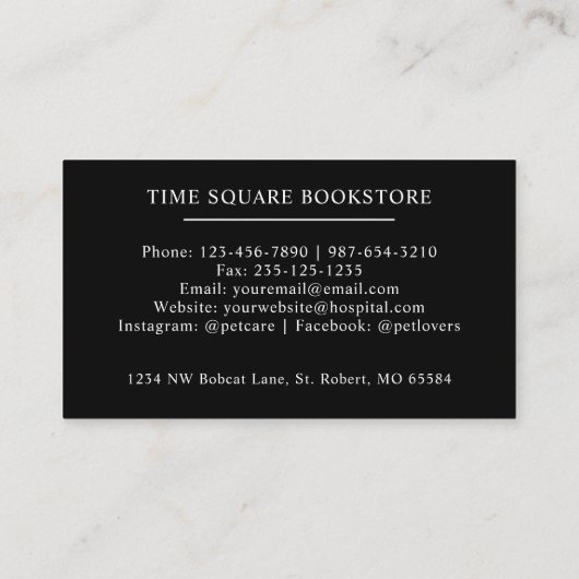 Individuelle Name Schwarz-Weiß-Hirsch-Antler-Monog Visitenkarte (Rückseite)