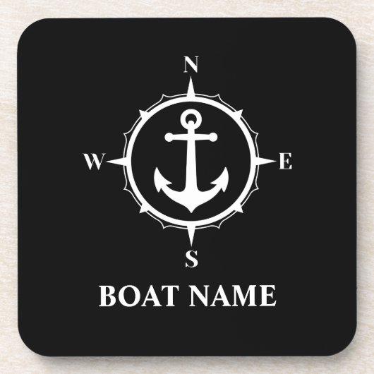 Individuelle Name Schwarz-Weiß-Untersetzer Cork Ba Getränkeuntersetzer (Vorderseite)