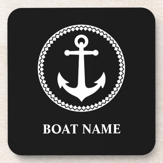 Individuelle Name Schwarz-Weiß-Untersetzer Cork Ba Getränkeuntersetzer (Vorderseite)