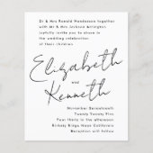 Individuelle Name Schwarz-weiße Haushaltshochzeit (Vorderseite)