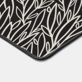 Individuelle Name Schwarz-weißes botanisches Büroz Schreibtischunterlage (Ecke)