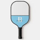 Individuelle Name Schwarz-weißes Monogramm Pickleb Pickleball Schläger (Vorderseite)
