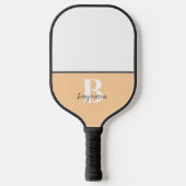 Individuelle Name Schwarz-weißes Monogramm Pickleb Pickleball Schläger (Vorderseite)