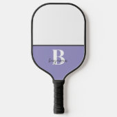 Individuelle Name Schwarz-weißes Monogramm Pickleb Pickleball Schläger (Vorderseite)