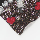 Individuelle Name Schwarzer Glitzer Krankenschwest Fleecedecke (Ecke)