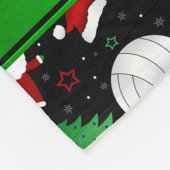 Individuelle Name Schwarzer Volleyball Weihnachtsm Fleecedecke (Ecke)