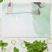 Individuelle Name Schwarzes Labor Geschirrtuch (Gefaltet)