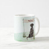 Individuelle Name Schwarzes Labor Kaffeetasse (VorderseiteRechts)
