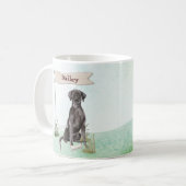 Individuelle Name Schwarzes Labor Kaffeetasse (Vorderseite Links)