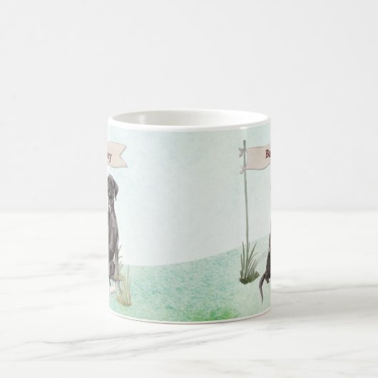Individuelle Name Schwarzes Labor Kaffeetasse (Mittel)
