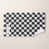 Individuelle Name Schwarzes und Weißes Herz Badhandtuch Set (Handtuch)