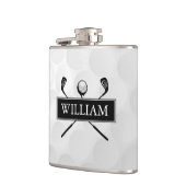 Individuelle Name, Schwarzweiß und Weiß Flachmann (Links)