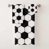 Individuelle Name Schwarzweißball-Muster Badhandtuch Set (Insitu)