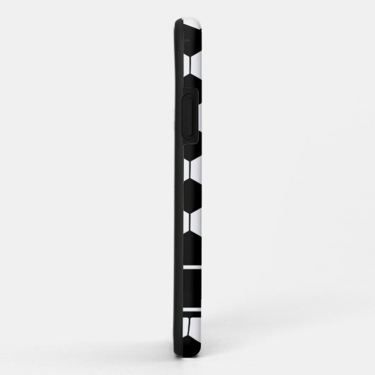 Individuelle Name Schwarzweißball-Muster Case-Mate iPhone Hülle (Hinten/Rechts)