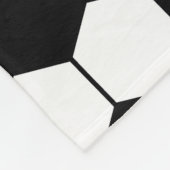 Individuelle Name Schwarzweißball-Muster Fleecedecke (Ecke)