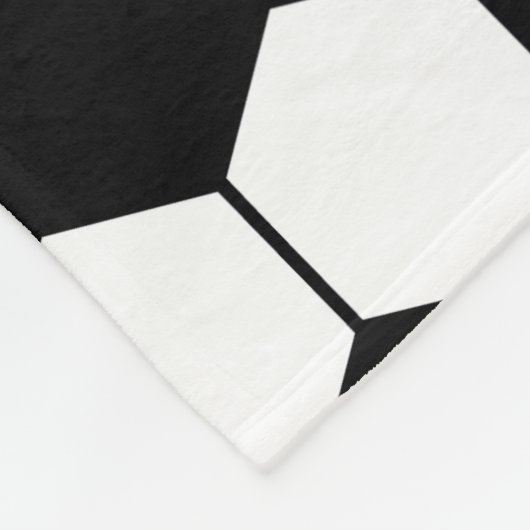 Individuelle Name Schwarzweißball-Muster Fleecedecke (Ecke)