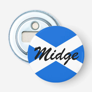 Individuelle Name Scottish Flag Bottle Opener Roun Flaschenöffner