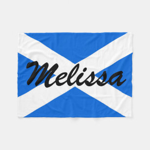 Individuelle Name Scottish Flag Fleece Blanket Bog