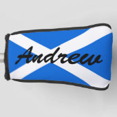 Individuelle Name Scottish Flag Golf Putter Cover Golf Headcover (Vorderseite)