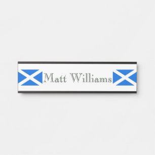 Individuelle Name Scottish Flag npt Türschild