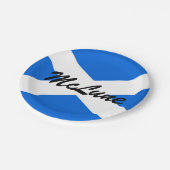 Individuelle Name Scottish Flag ppcent Pappteller (Schrägansicht)