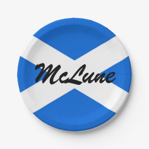 Individuelle Name Scottish Flag ppcn Pappteller