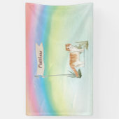 Individuelle Name Scottish Fold Cat Pet Banner (Vertikal)