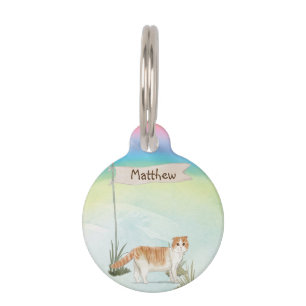 Individuelle Name Scottish Fold Cat Pet Haustiermarke