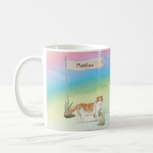 Individuelle Name Scottish Fold Cat Pet Kaffeetasse (Links)