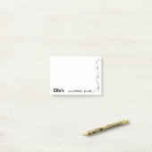 Individuelle Name Scribble Pad Post-it Klebezettel (Auf Schreibtisch)
