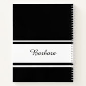 Individuelle Name Script Black/White Office-Gesche Notizblock (Rückseite)