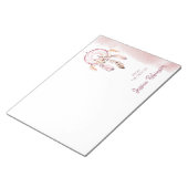 Individuelle Name Script Boho Dream Catcher Wasser Notizblock (angewinkelt)