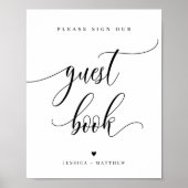 Individuelle Name Script Guest Book Sign 8x10" Poster (Vorne)