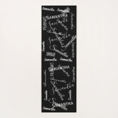 Individuelle Name Script Personalisiert Monogram Yogamatte (Rückseite)