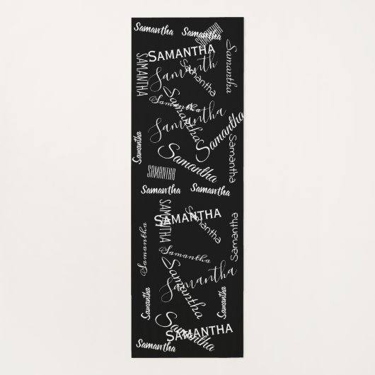 Individuelle Name Script Personalisiert Monogram Yogamatte (Rückseite)